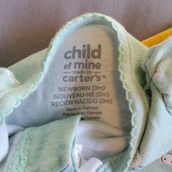 Carter's Newborn Size Footie Sleepers Set of 2 - Picture 4 of 4